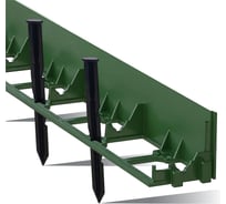 Садовый бордюр ГеоПластБорд h 78 мм длина 8 метров + 32 колышка h 24 см цвет зелёный GPB78.08.32.Gr