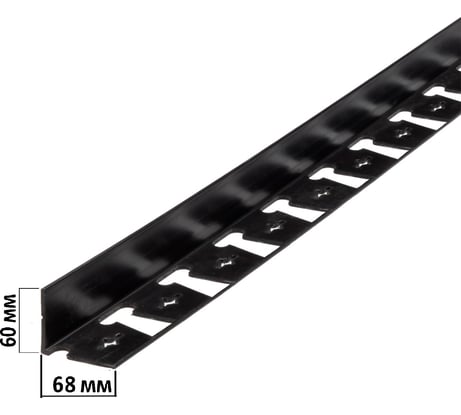 Садовый пластиковый бордюр ГеоПластБорд Стафф 2000х70х60 мм, черный GPBC2.60mm