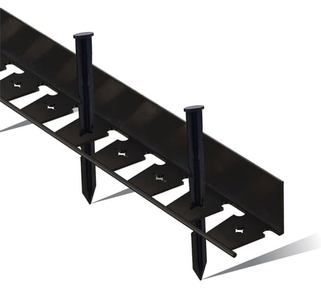 Садовый пластиковый бордюр ГеоПластБорд Стафф 2000х70х60 мм, черный GPBC2.60mm