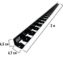 Садовый пластиковый бордюр ГеоПластБорд Стафф 2000х45 мм, черный GPBC2.45mm
