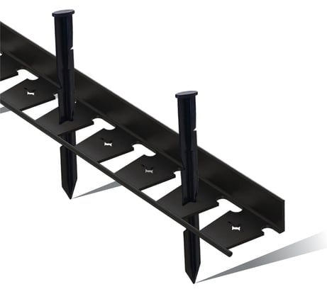 Садовый пластиковый бордюр ГеоПластБорд Стафф 2000х45 мм, черный GPBC2.45mm