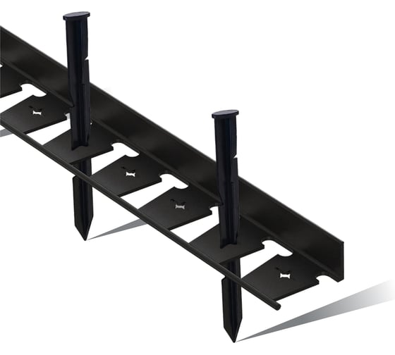 Садовый пластиковый бордюр ГеоПластБорд Стафф 2000х45 мм, черный GPBC2.45mm