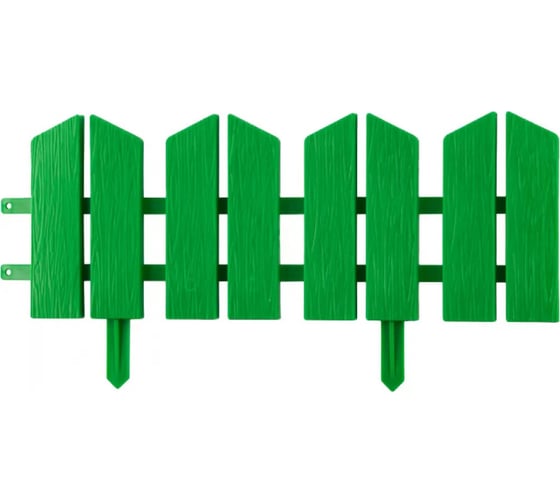 Садовый бордюр ПОЛИМЕРСАД Летний сад, зелёный, 7 шт. ПС-Б06-зел 1