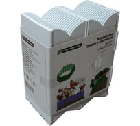 Садовый бордюр ПОЛИМЕРСАД Для грядок и цветников, белый, 19 шт. ПС-Б01-бел