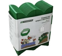 Садовый бордюр ПОЛИМЕРСАД Для грядок и цветников, зелёный, 19 шт. ПС-Б01-зел