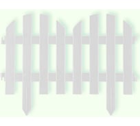 Садовое ограждение ПОЛИМЕРСАД Забор декоративный №4, белое, 7 шт. ПС-ЗД4-бел