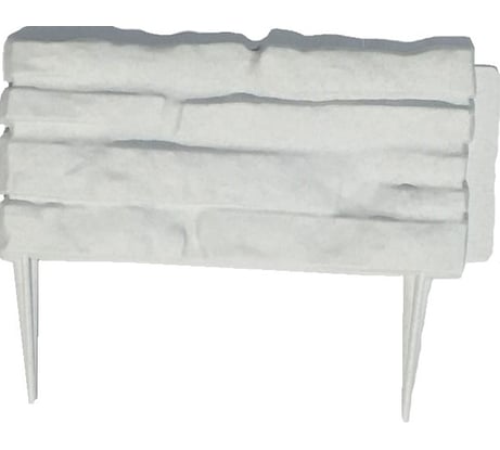 Садовый бордюр ПОЛИМЕРСАД Дикий камень, мрамор, 10 шт. ПС-Б08-мрамор