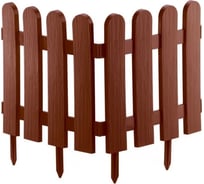 Садовое ограждение ПОЛИМЕРСАД Забор декоративный №7, терракотовый, 7 шт. ПС-ЗД7-терракот