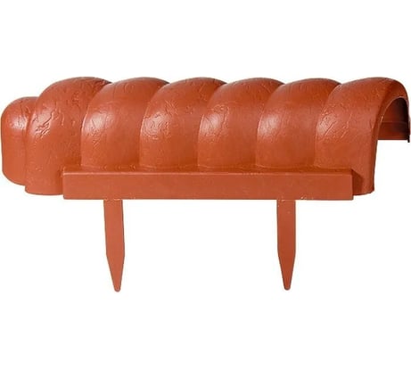 Садовый бордюр ПОЛИМЕРСАД Улитка, терракотовый, 14 шт. ПС-Б04-терракот