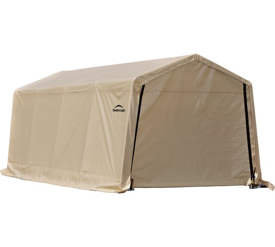 Гараж-в-Коробке 3x6,1x2,4м ShelterLogic  скатная крыша, песочный тент 62680