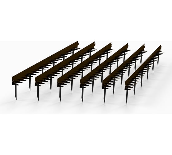 Бордюр ООО Металекс Metalex 80х50x1500 мм, коричневый, 6 шт. BRK805015