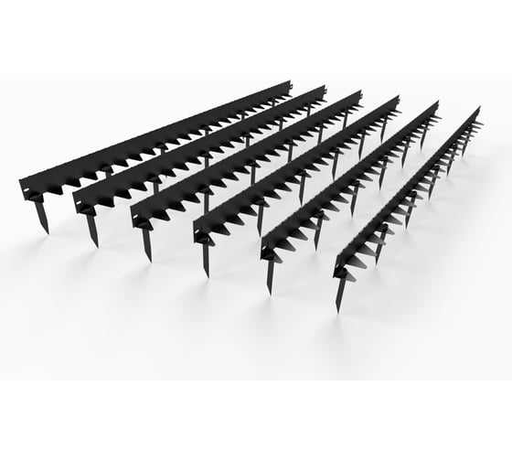 Бордюр ООО Металекс Metalex 60х40x2000 мм, серый, 6 шт. BRS604020