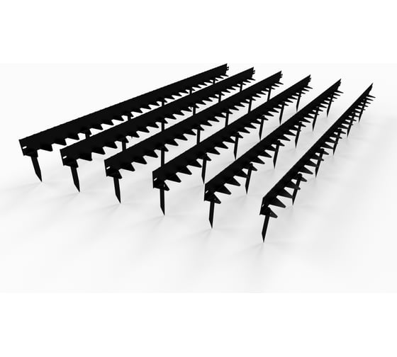 Бордюр ООО Металекс Metalex 60x40x1500 мм, чёрный, 6 шт. BRCH604015