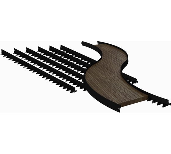 Бордюр ООО Металекс Metalex 100x70x2500 мм, чёрный, 6 шт. BRCH107025