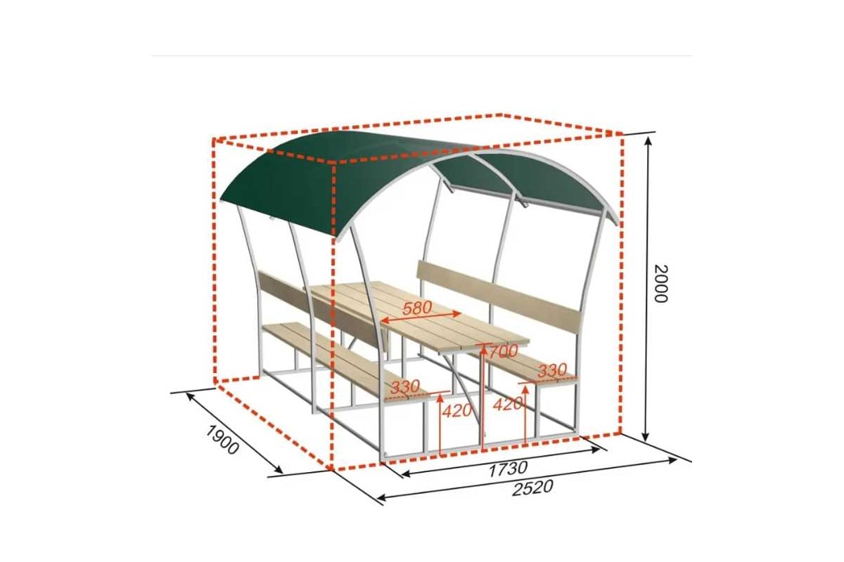 Беседки варианты размеры Беседка ТЕПЛИЧНЫЙ ВЫБОР Альфа поликарбонат 3 м, бронза 3491 - выгодная цена, отз