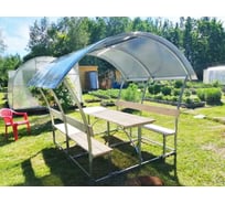 Беседка ТЕПЛИЧНЫЙ ВЫБОР Альфа поликарбонат 3 м, бронза 3491