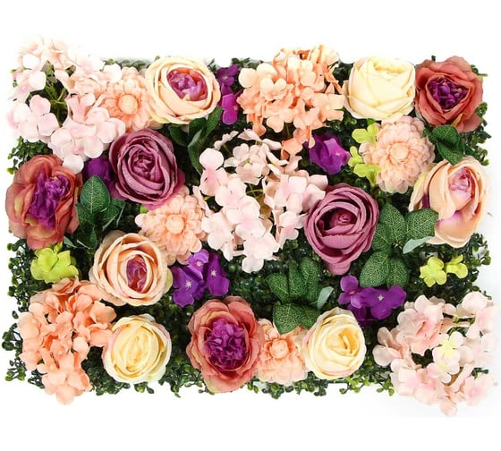 Цветочная изгородь INBLOOM лиловая пастель, пластик, полиэстер, 40x60 см 172-069