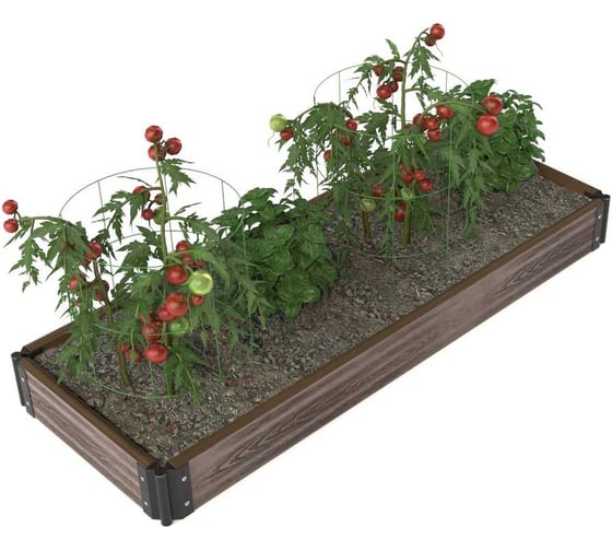 Готовый комплект грядки Еврогрядка из дпк 1500x500x225 мм GEG2-225