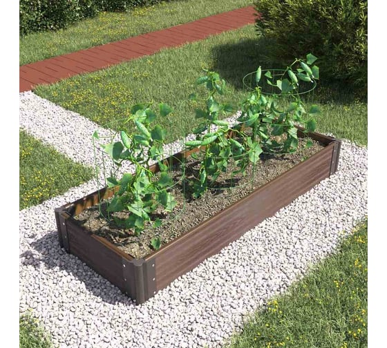 Готовый комплект грядки Еврогрядка из дпк 1500x500x225 мм GEG2-225