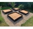 Готовый комплект грядки Еврогрядка из дпк 1000x1000x225 мм GEG4-225 10