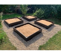 Комплект из 4-х досок для грядок и клумб Еврогрядка rumex дпк 1000x225x30 мм, цвет венге EGD10-225-Rumex-Venge