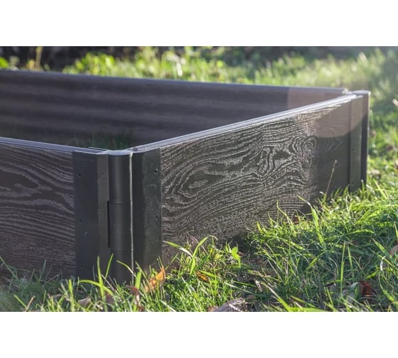 Готовый комплект грядки Еврогрядка rumex из дпк 1500x750x225 мм, цвет венге GEG1-Rumex-Venge