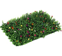 Искусственная изгородь INBLOOM 60x40 см Самшит с цветами, полипропилен 172-032