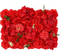 Цветочная изгородь INBLOOM красный, пластик, полиэстер, 40x60 см 172-072