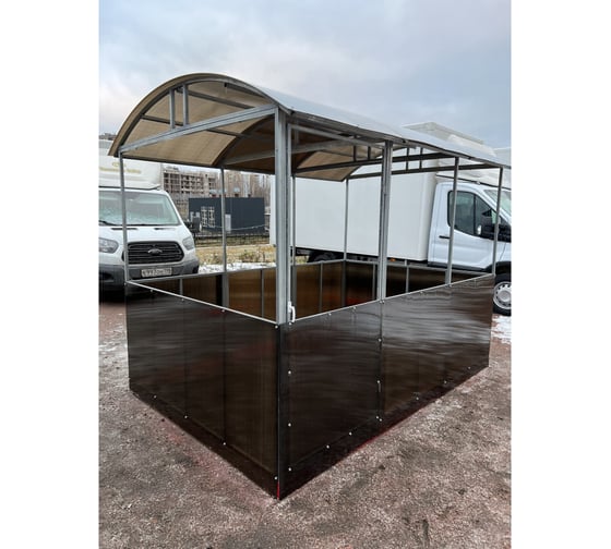Беседка ТЕПЛИЧНЫЙ ВЫБОР гамма 2x3 м, поликарбонат на крыше бронза 6132