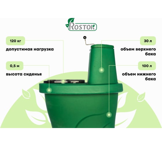 Торфяной туалет Rostok 206.1000.401.0