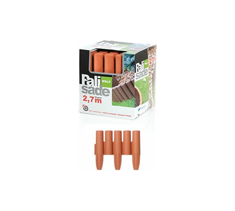 Заборчик для клумбы 2,7м, 10 штук, терракотовый Prosperplast Palisada IPAL5-R624