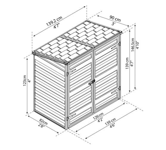 Сарай Palram Keter VOYAGER SHED темно-серый 703404