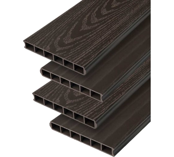 Комплект из 4-х досок для грядок и клумб Еврогрядка дпк 1500x225x30 мм, цвет венге EGD15-225 1