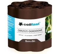Огородно-газонные бордюры Cellfast коричневый, 15см x 9м 30-012