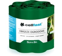 Огородно-газонные бордюры Cellfast темно-зеленый, 15см x 9м 30-022