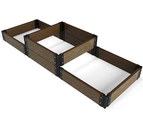 Комплект стыковочных элементов для грядок и клумб Еврогрядка 225x30, 4 шт, черный 5397