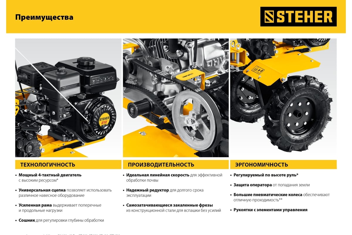 Бензиновый культиватор STEHER GK-170 - выгодная цена, отзывы,  характеристики, фото - купить в Москве и РФ