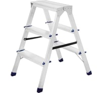 Стремянка ТУНДРА алюминиевая, двухсторонняя, 3 ступени, 650 мм 4590973