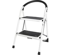 Стальная двухступенчатая стремянка DELI dl509012 макс.высота 460мм, до 150кг, прорезиненные ступени 360x270мм 123213