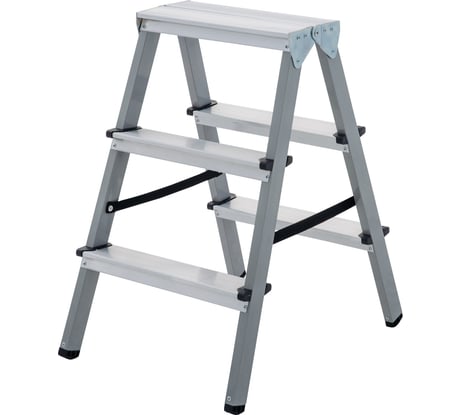 Двухсторонняя стремянка Новая Высота сталь/алюминий, 2х3 ступени 1140203