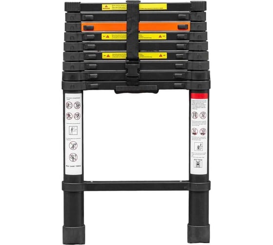 Телескопическая алюминиевая бытовая лестница ROCKFORCE 2.9 м RF-UP290