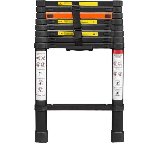 Телескопическая алюминиевая бытовая лестница ROCKFORCE 2.6 м RF-UP260
