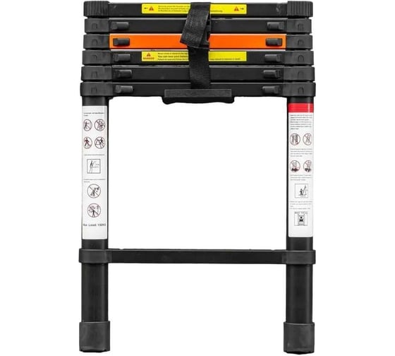 Телескопическая алюминиевая бытовая лестница ROCKFORCE 2.0 м RF-UP200