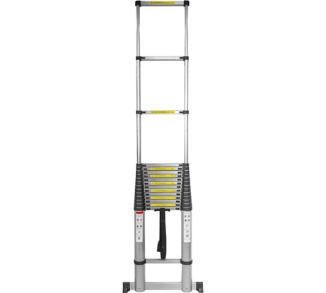 Односекционная телескопическая лестница Forsage алюминиевая, 7.2м, 16 ступенек, max нагрузка 150 кг, вес 18.7кг f-up720 54183