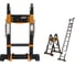 Телескопическая лестница-стремянка WORKY black max 1,7м/3,4м 8 ступеней ARD258458 1