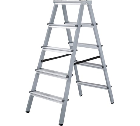 Двухсторонняя стремянка Новая Высота сталь/алюминий 2х5 ступеней 1140205