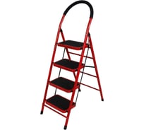 Стремянка ТЕХПРОМ SW-S004S 4 ступени, красный квадрат 00-00016257