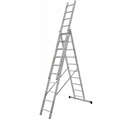 Трехсекционная лестница Олимп 3х10, алюминиевая, ступень 23мм 1230310A