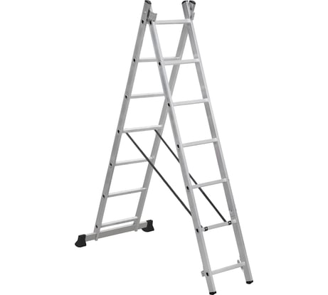 Алюминиевая лестница Scala двухсекционная универсальная 2х7 ступеней. Серия Sc 2007 SC2007