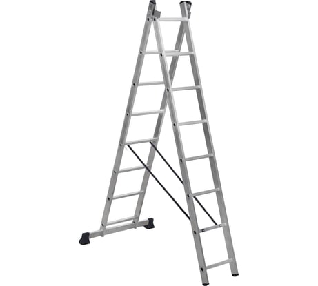 Алюминиевая лестница Scala двухсекционная универсальная 2х8 ступеней. Серия Sc 2008 SC2008